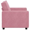 Fauteuil canapé rose 100x78x84 cm velours 614041614041