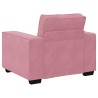 Fauteuil canapé rose 100x78x84 cm velours 614041614041