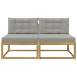2 Pièce Sofa de milieu extérieur Polyester Blanc 614046614046