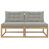 2 Pièce Sofa de milieu extérieur Polyester Blanc 614046614046