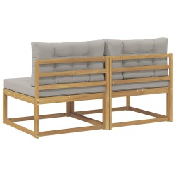 2 Pièce Sofa de milieu extérieur Polyester Blanc 614046614046