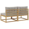 2 Pièce Sofa de milieu extérieur Polyester Blanc 614046614046