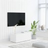 Meuble TV Blanc 80x34x30 cm Bois d'ingénierie 614048614048