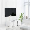 Meuble TV Blanc 80x34x30 cm Bois d'ingénierie 614048614048