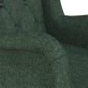 Fauteuil avec pieds à bascule en bois d'hévéa Vert foncé Tissu 614049614049