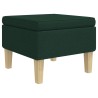 Fauteuil avec pieds à bascule et tabouret Vert foncé Tissu 614050614050