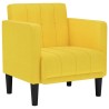 Fauteuil canapé avec accoudoirs tissu jaune clair 53 cm 614051614051
