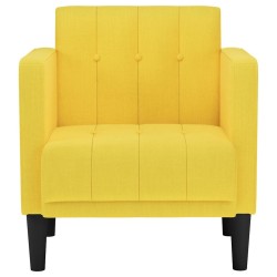 Fauteuil canapé avec accoudoirs tissu jaune clair 53 cm 614051614051