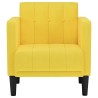 Fauteuil canapé avec accoudoirs tissu jaune clair 53 cm 614051614051