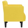 Fauteuil canapé avec accoudoirs tissu jaune clair 53 cm 614051614051