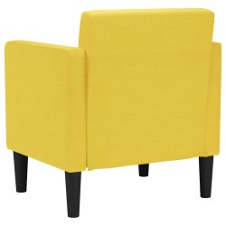 Fauteuil canapé avec accoudoirs tissu jaune clair 53 cm 614051614051