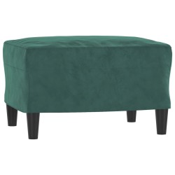 Fauteuil avec repose-pied Vert foncé 60 cm Velours 614052614052