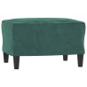 Fauteuil avec repose-pied Vert foncé 60 cm Velours 614052614052