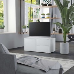 Meuble TV Blanc 80x34x36 cm Bois d'ingénierie 614053614053