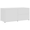 Meuble TV Blanc 80x34x36 cm Bois d'ingénierie 614053614053
