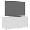 Meuble TV Blanc 80x34x36 cm Bois d'ingénierie 614053614053