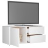 Meuble TV Blanc 80x34x36 cm Bois d'ingénierie 614053614053