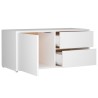 Meuble TV Blanc 80x34x36 cm Bois d'ingénierie 614053614053