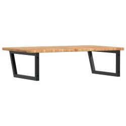 Étagère de vasque murale acier et bois de chêne massif 614056614056