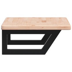 Étagère de vasque murale acier et bois de chêne massif 614058614058