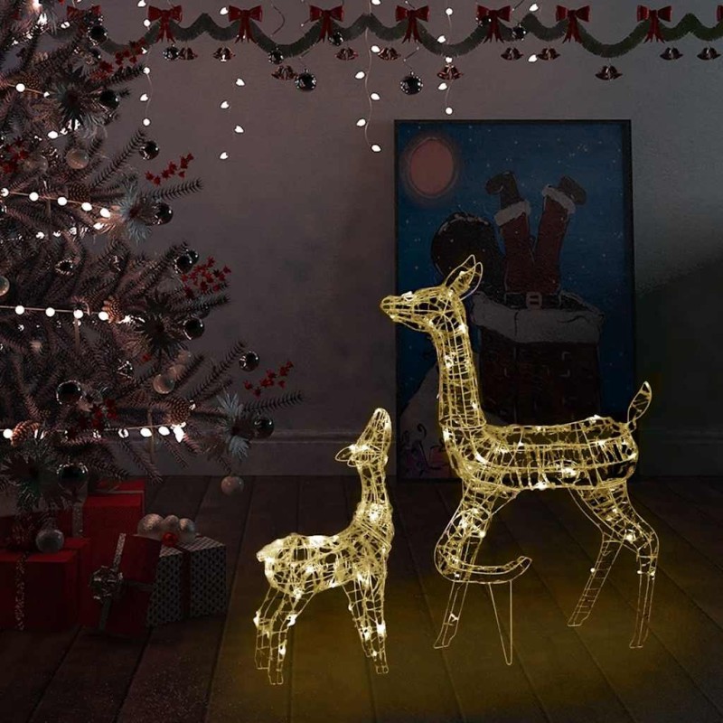 Famille de rennes de décoration Acrylique 160 LED blanc chaud 614062614062