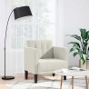 Fauteuil canapé avec accoudoirs couleur crème 53 cm velours 614063614063