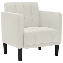 Fauteuil canapé avec accoudoirs couleur crème 53 cm velours 614063614063