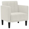 Fauteuil canapé avec accoudoirs couleur crème 53 cm velours 614063614063
