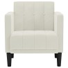 Fauteuil canapé avec accoudoirs couleur crème 53 cm velours 614063614063