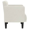 Fauteuil canapé avec accoudoirs couleur crème 53 cm velours 614063614063