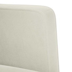 Fauteuil canapé avec accoudoirs couleur crème 53 cm velours 614063614063