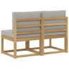 2 Pièce Sofa de milieu extérieur Bois d'Acacia Massif Blanc 614064614064