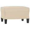 Fauteuil avec repose-pied Crème 60 cm Tissu microfibre 614065614065