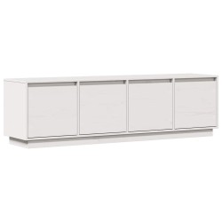 Meuble TV Blanc 156x37x45 cm Bois de pin massif 614067614067