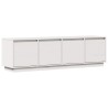 Meuble TV Blanc 156x37x45 cm Bois de pin massif 614067614067