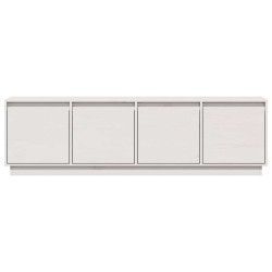 Meuble TV Blanc 156x37x45 cm Bois de pin massif 614067614067
