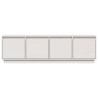 Meuble TV Blanc 156x37x45 cm Bois de pin massif 614067614067