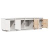 Meuble TV Blanc 156x37x45 cm Bois de pin massif 614067614067