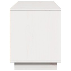 Meuble TV Blanc 156x37x45 cm Bois de pin massif 614067614067