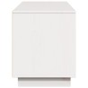 Meuble TV Blanc 156x37x45 cm Bois de pin massif 614067614067