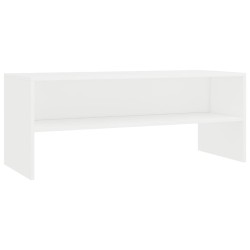 Meuble TV Blanc 100x40x40 cm Bois d’ingénierie 614070614070