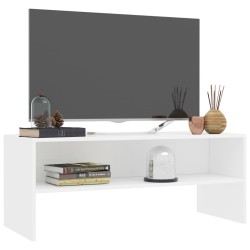 Meuble TV Blanc 100x40x40 cm Bois d’ingénierie 614070614070