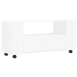 Meuble TV blanc 102x34,5x43 cm bois d'ingénierie 614072614072