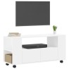 Meuble TV blanc 102x34,5x43 cm bois d'ingénierie 614072614072