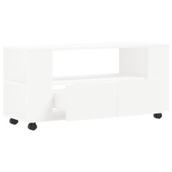 Meuble TV blanc 102x34,5x43 cm bois d'ingénierie 614072614072