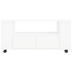 Meuble TV blanc 102x34,5x43 cm bois d'ingénierie 614072614072
