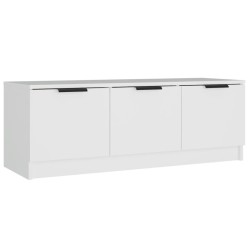 Meuble TV Blanc 102x35x36,5 cm Bois d'ingénierie 614073614073