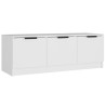Meuble TV Blanc 102x35x36,5 cm Bois d'ingénierie 614073614073