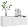 Meuble TV Blanc 102x35x36,5 cm Bois d'ingénierie 614073614073