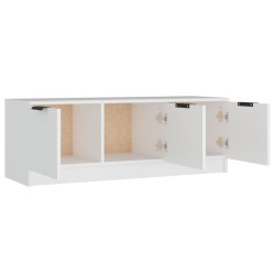 Meuble TV Blanc 102x35x36,5 cm Bois d'ingénierie 614073614073